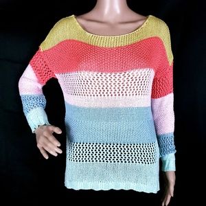 M Knit Woman Top Sweater Long Sleeves Size L - NWT
